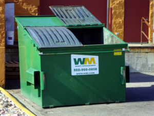 A picture of dumpsters for rent